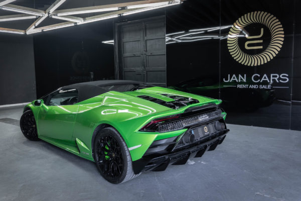 Lamborghini HuracanEVO Spyder Jancars, alquiler de coches de alta gama, deportivos y de lujo